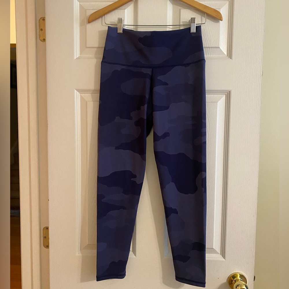 Two Pair Aerie Camouflage Leggings: blue and black - Picture 2 of 8